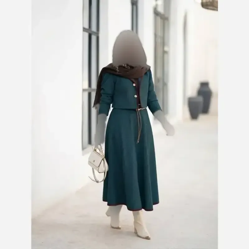 کت دامن مخمل کبریتی رعنا زنانه سایز بزرگ و معمولی