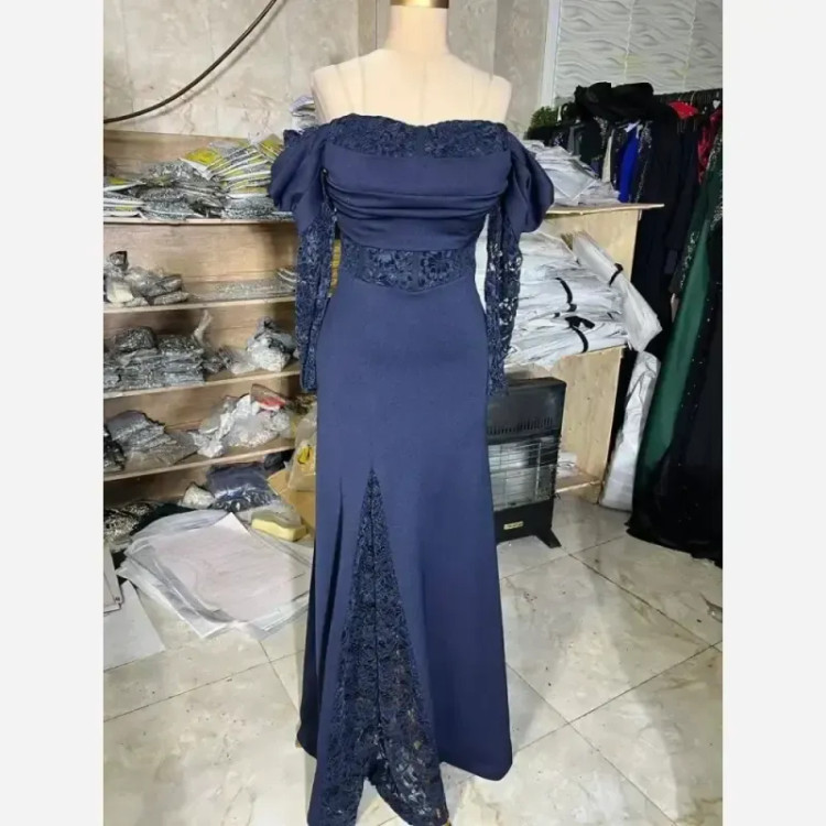 ماکسی مجلسی زنانه مدل ژاله جنس کرپ دالقیچ و دانتل سایز 36 تا 46