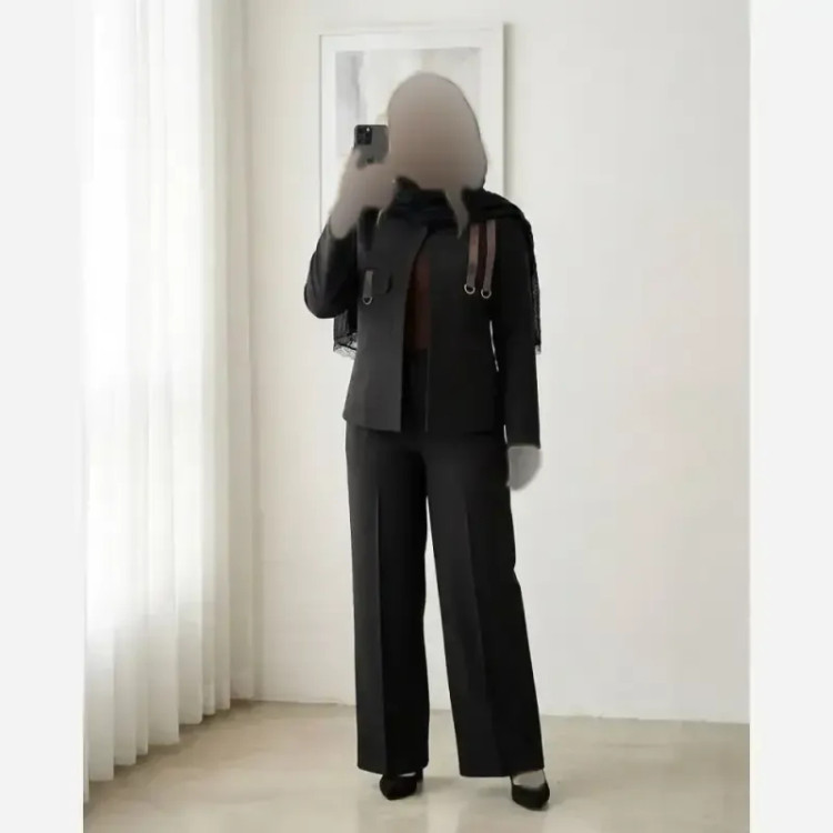 کت شلوار نواردوزی سگک دار جنس سوپر مازراتی درجه یک