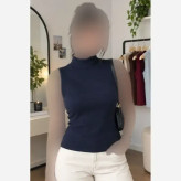 تاپ یقه اسکی زنانه جنس فانریپ سوپر پنبه کبریتی فری سایز