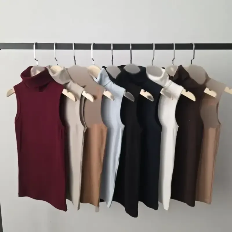 تاپ یقه اسکی زنانه جنس فانریپ سوپر پنبه کبریتی فری سایز