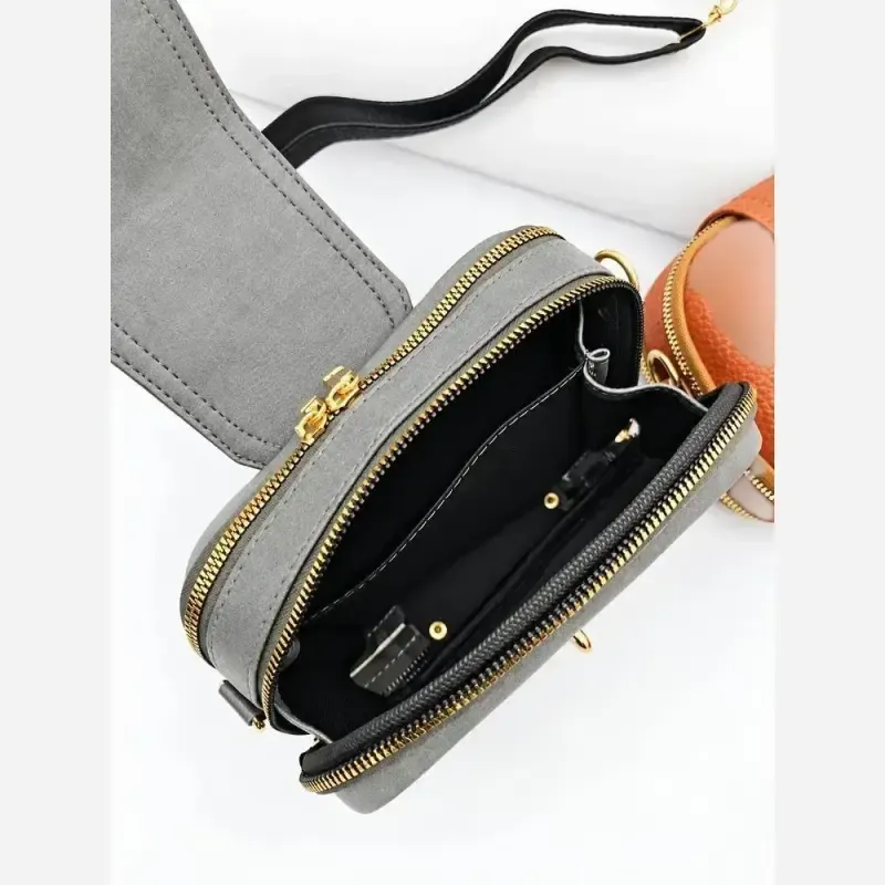 کیف اسپرت جادار دو جیب زنانه و دخترانه رنگ مشکی طوسی شکلاتی عسلی