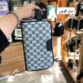 کیف دستی مردانه شوزبگ چرم صنعتی مرغوب دو خانه آستر خارجی بند دستی زیپ فلزی