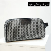 کیف دستی مردانه شوزبگ چرم صنعتی مرغوب دو خانه آستر خارجی بند دستی زیپ فلزی