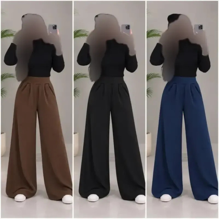 شلوار بگ کبریتی زنانه فری سایز گرم بالا