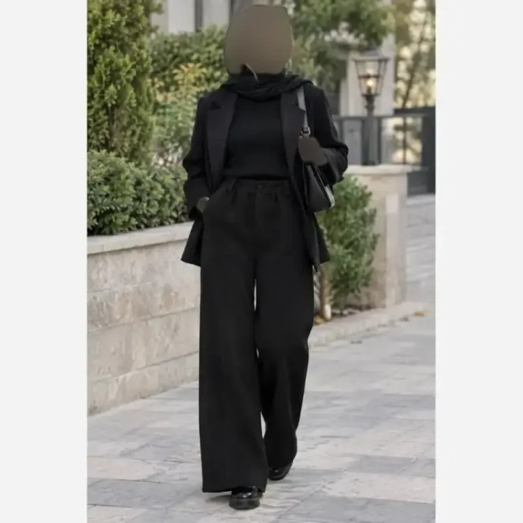 شلوار بگ فوتر کوبیده درجه یک مشکی