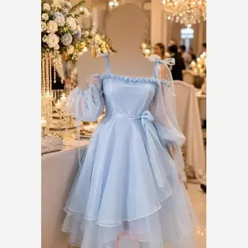 لباس لارا عروسکی حریر بیده قد 100