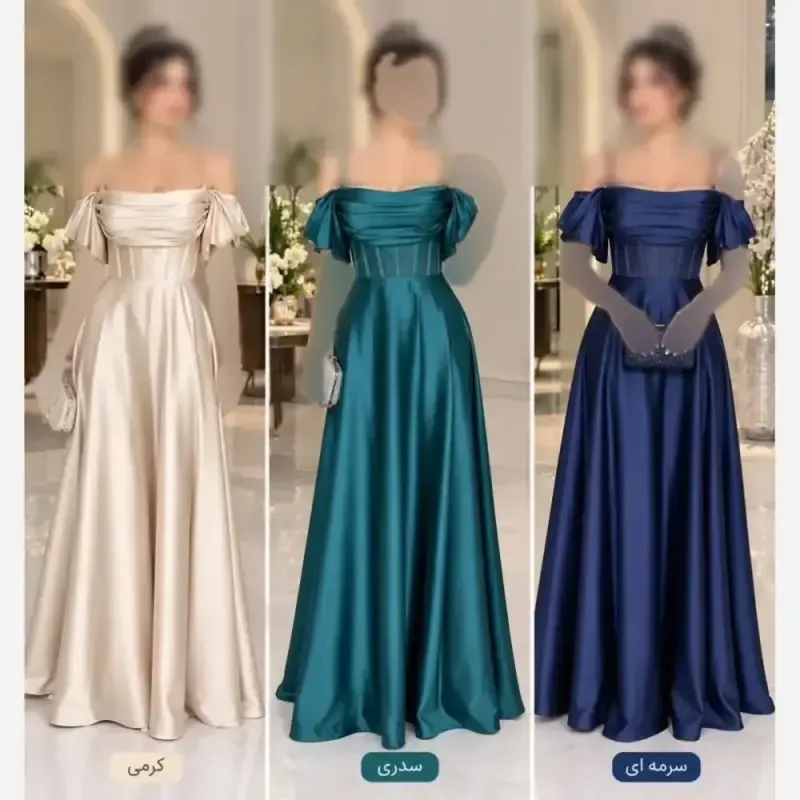 پیراهن زنانه مدل ناتالی جنس ساتن زارا قد 160 سایز 36 تا 46
