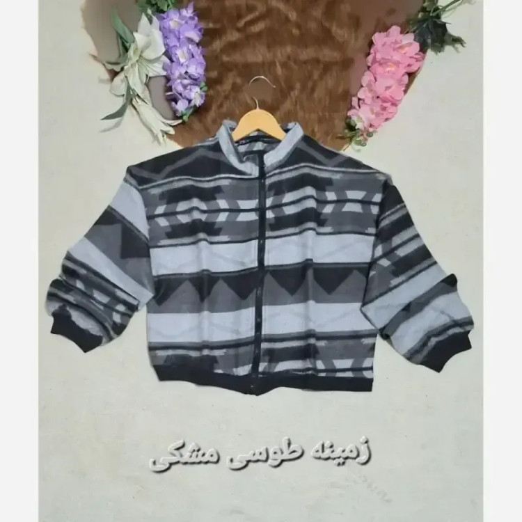 سویشرت جلو زیپ پشمی کرکی زنانه