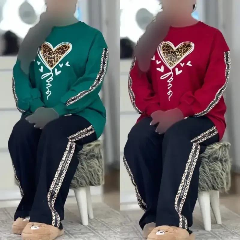 ست بلوز و شلوار زنانه جنس پنبه باکیفیت فری سایز رنگی
