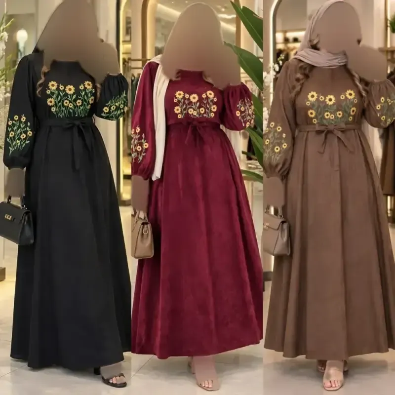 کفتان گلدوزی مخمل کبریتی ریز پاییزی