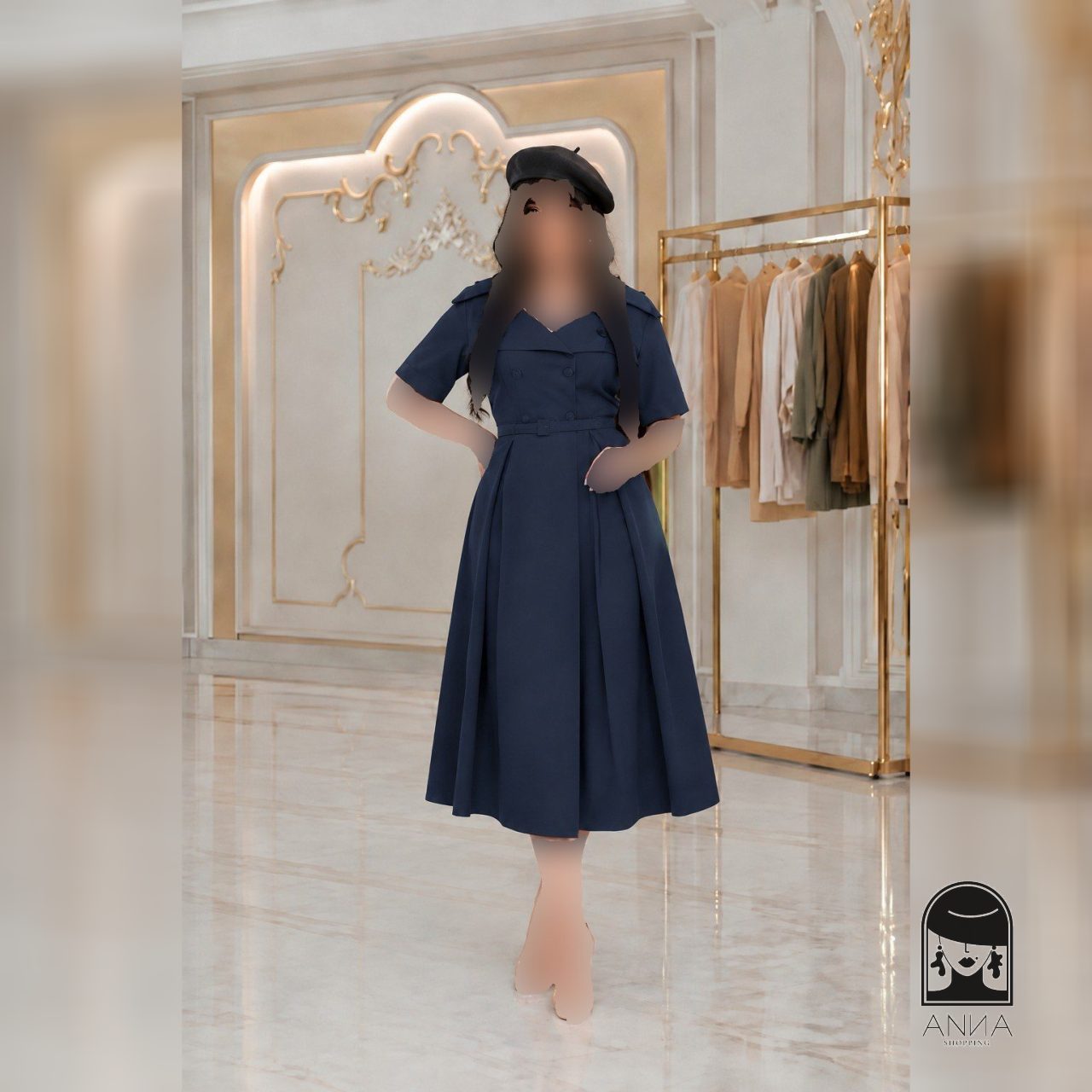 پیراهن زنانه مدل عروسکی گشیلا جنس مازراتی فری سایز